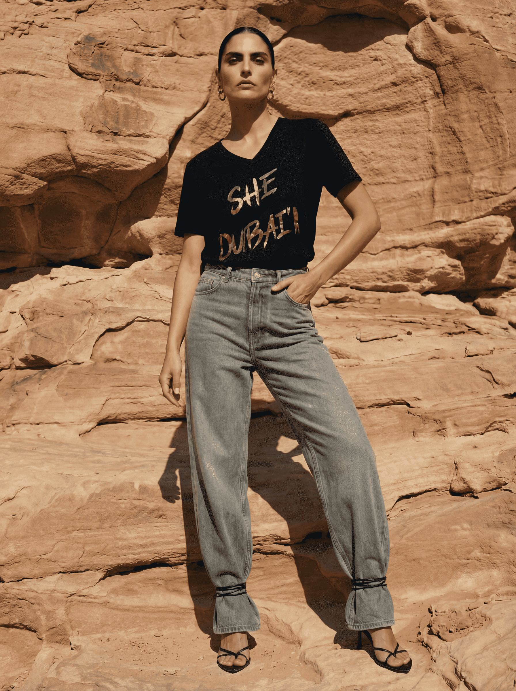 SHE DUBAI’N - Shiny Gold On Black