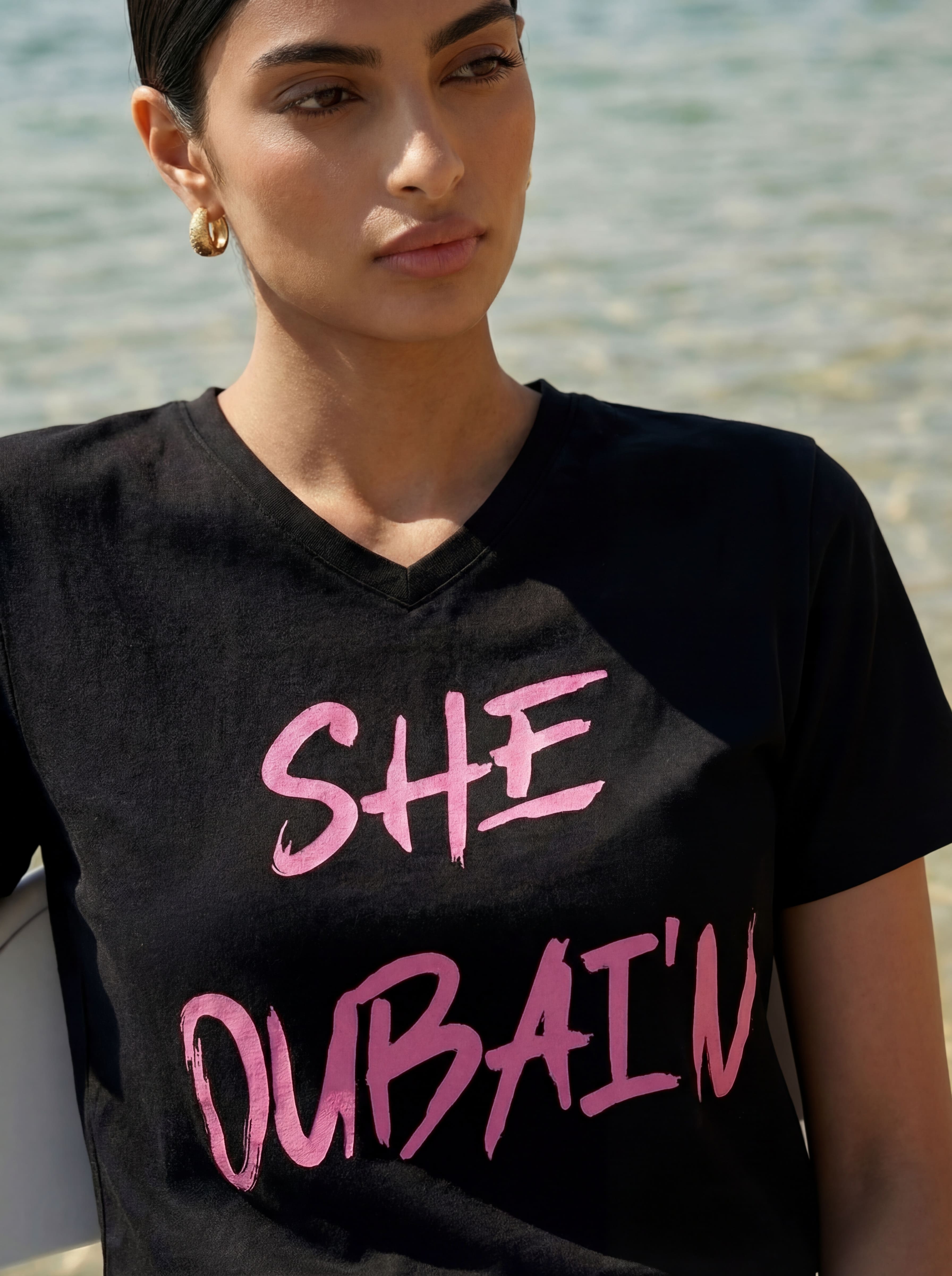 SHE DUBAI'N - Pink On Black