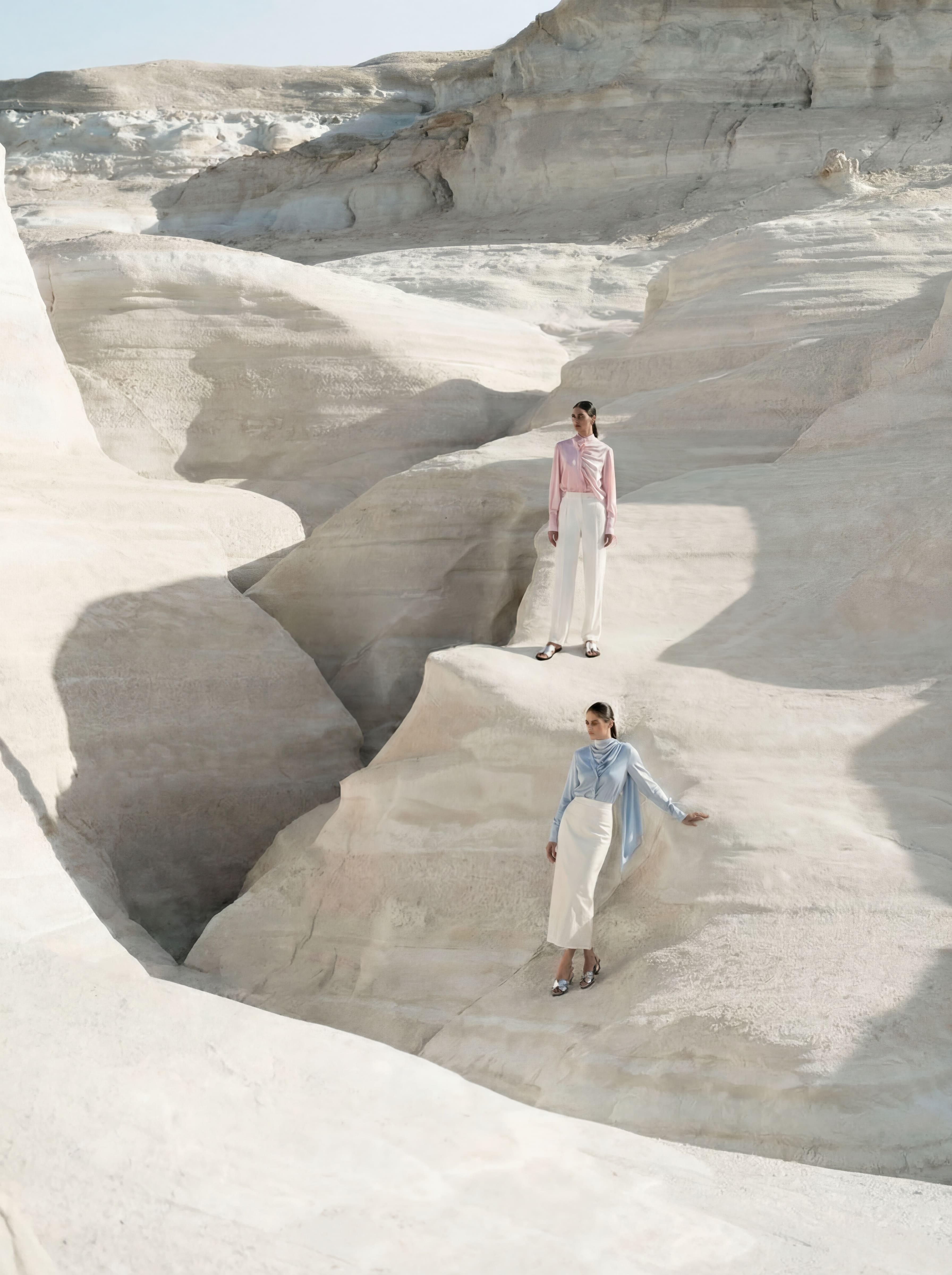 Timeless Scarf Blouse - Baby Pink