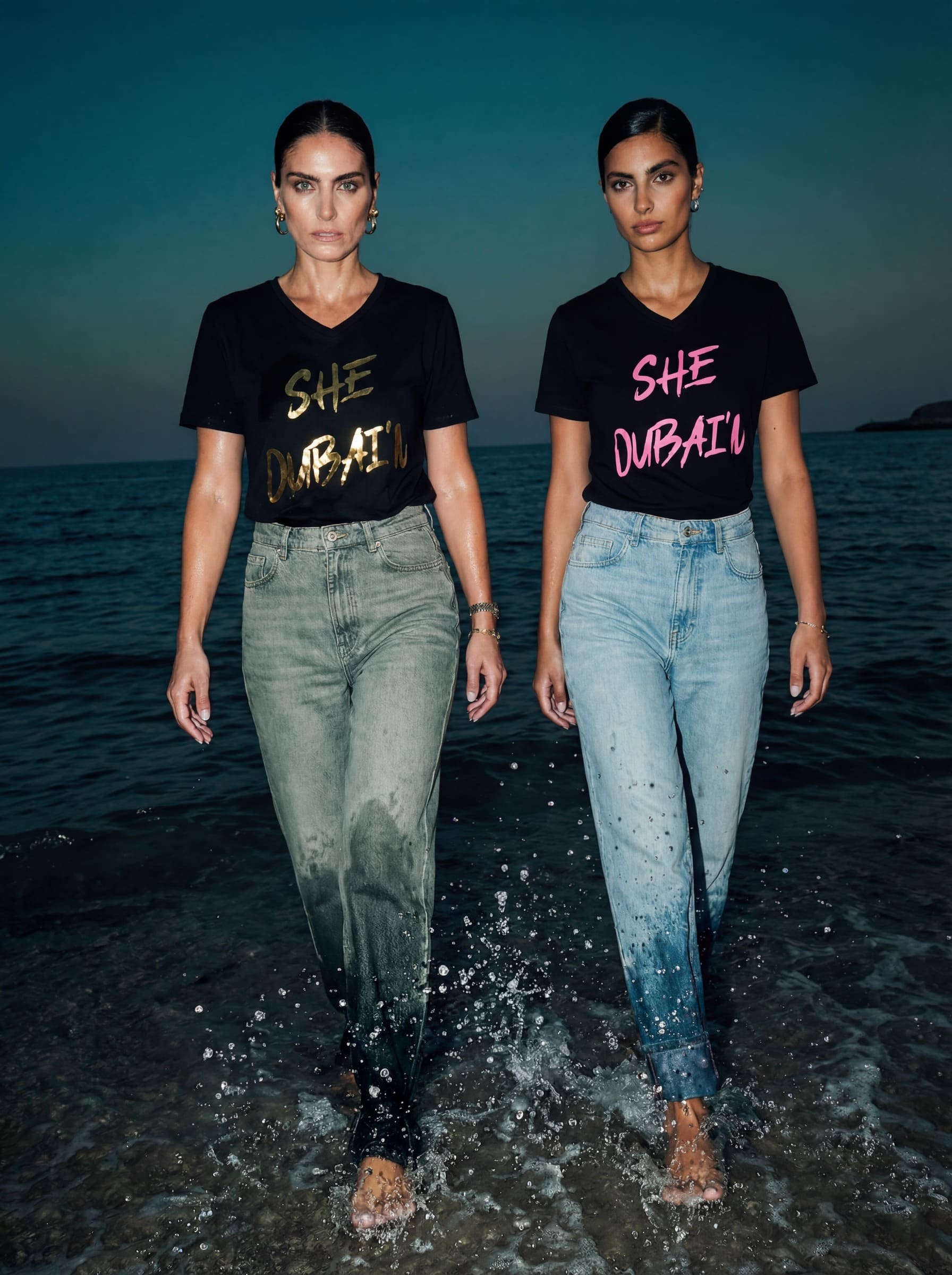 SHE DUBAI’N - Shiny Gold On Black