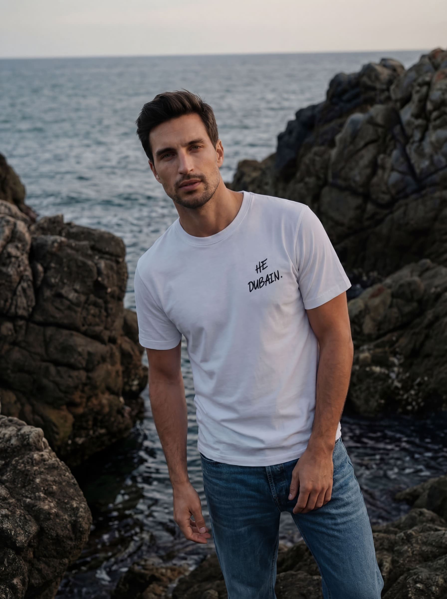 HE DUBAI’N T-Shirt Discreet - White and black