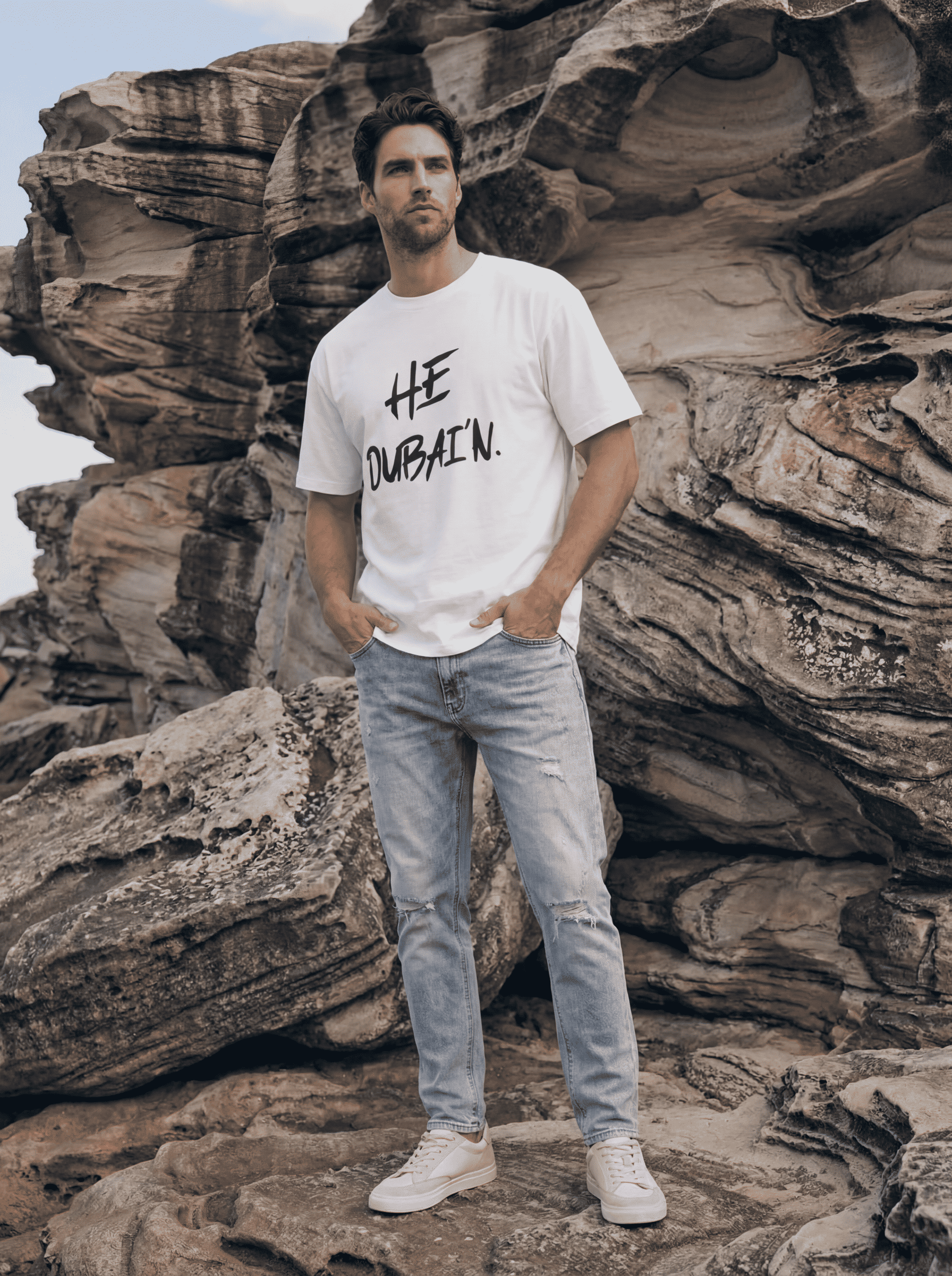 HE DUBAI’N T-Shirt - White and Black
