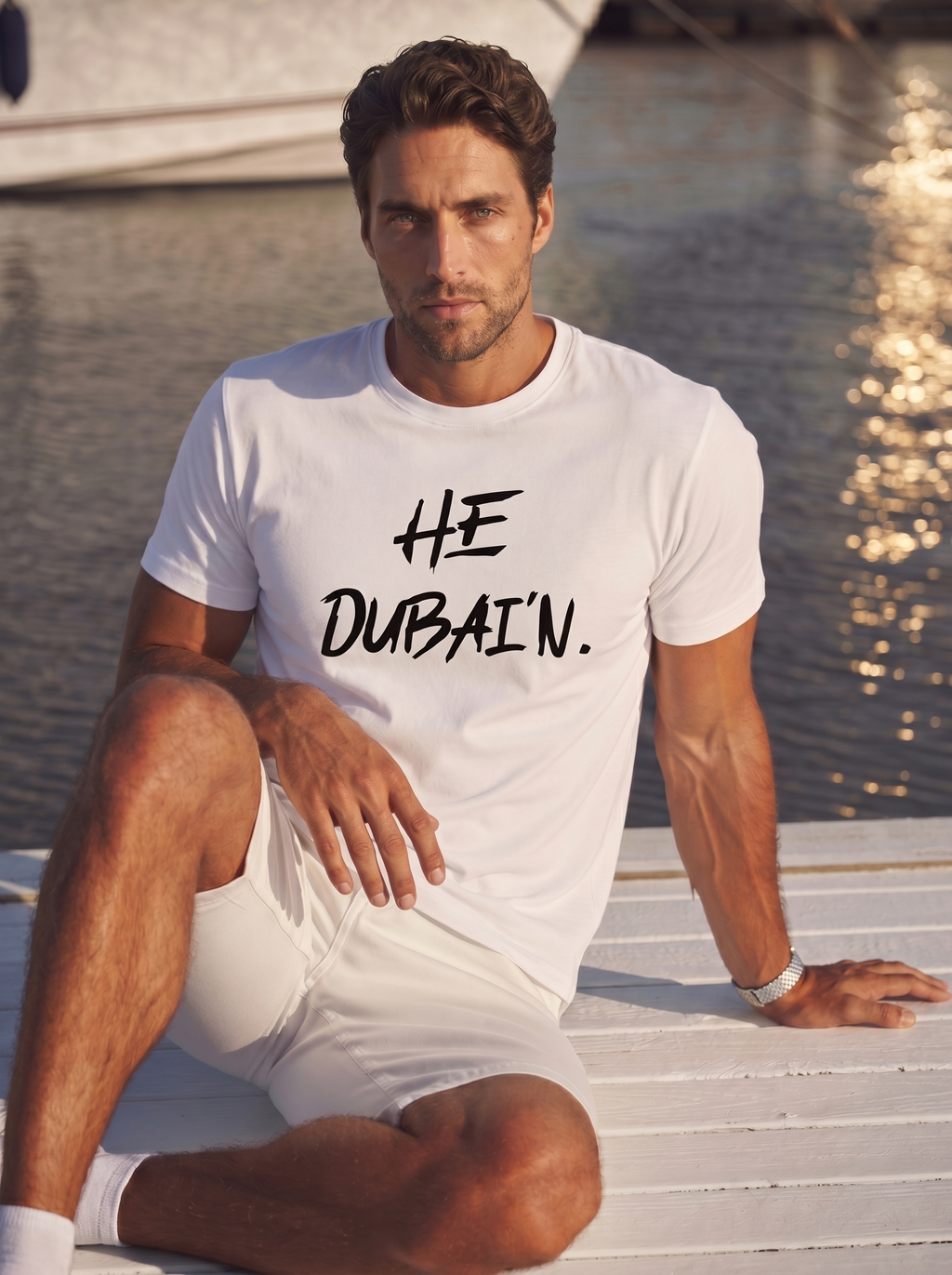 HE DUBAI’N T-Shirt - White and Black