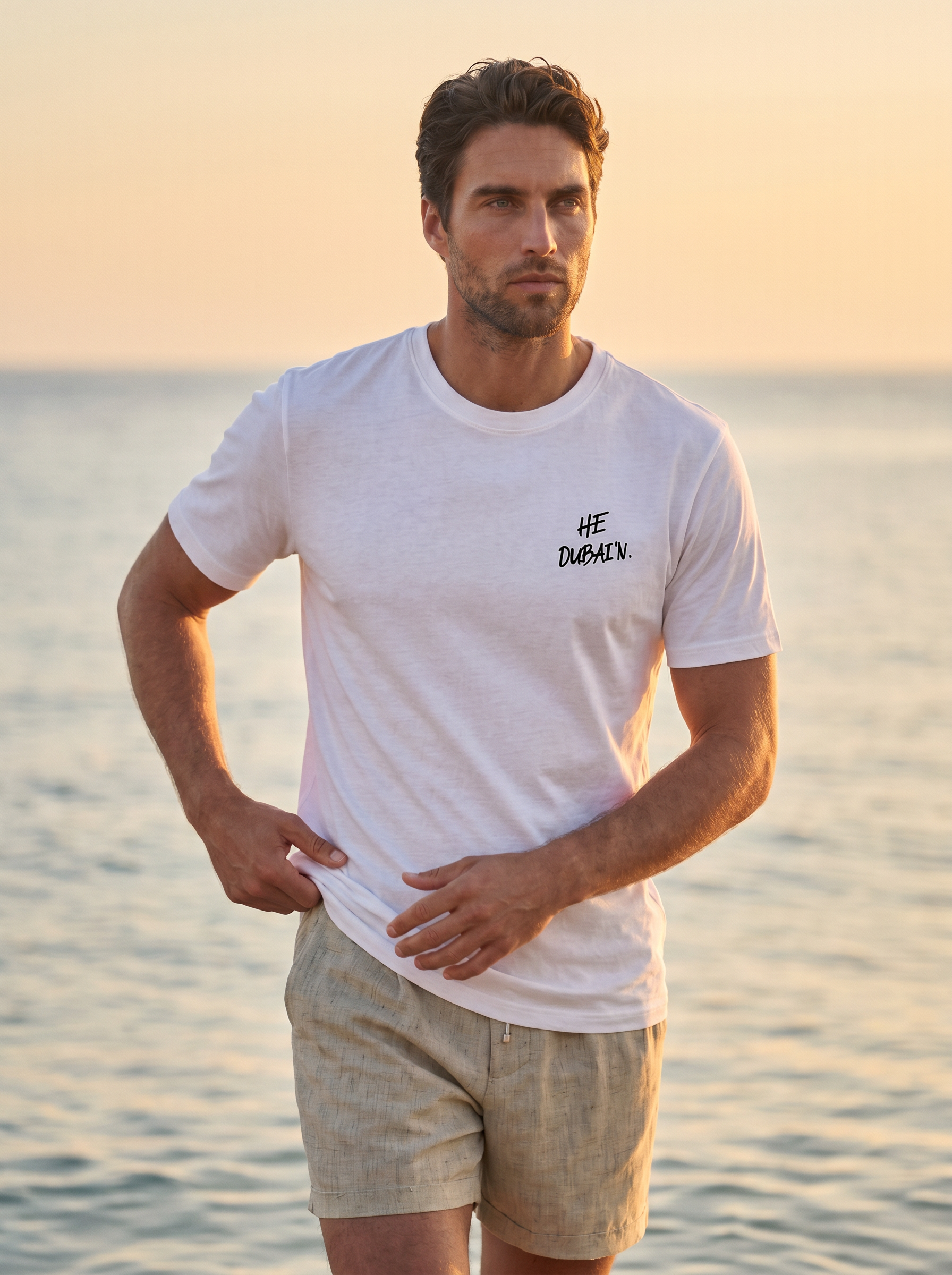 HE DUBAI’N T-Shirt Discreet - White and black