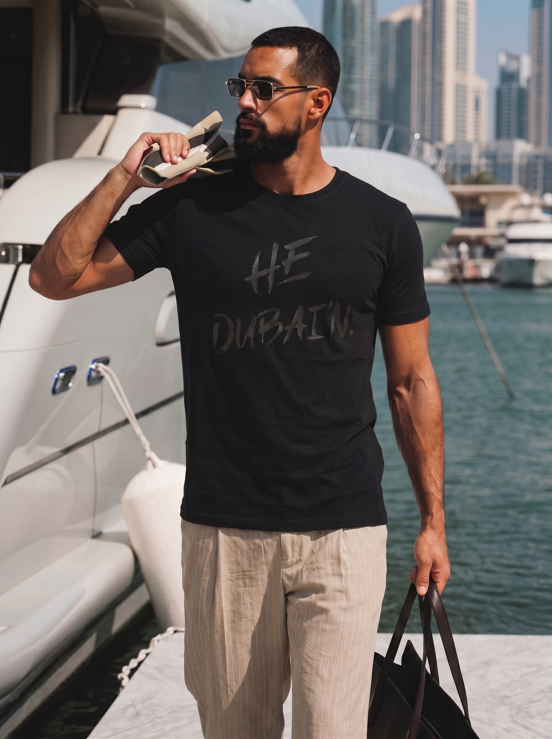 HE DUBAI’N T-Shirt - Black on Black