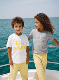 LIL DUBAI’N t Shirt - White on Grey